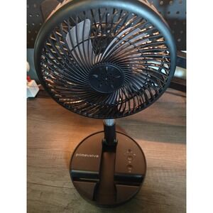 Primevolve Portable Standing Fan Rechargeable USB Battery Operated Black black